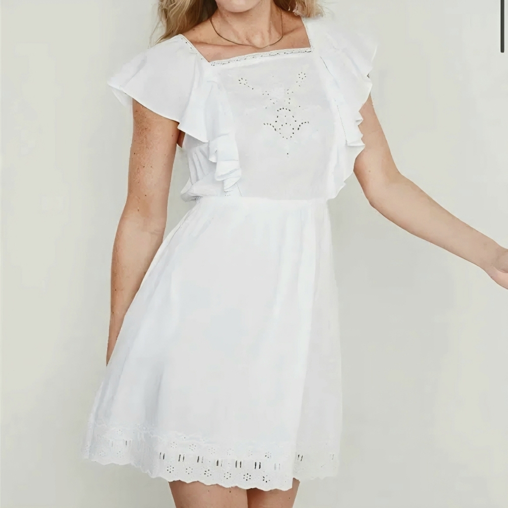 Old Navy Women's Waist-Defined Flutter-Sleeve Tie-Back Mini Dress Sz 2X NWT